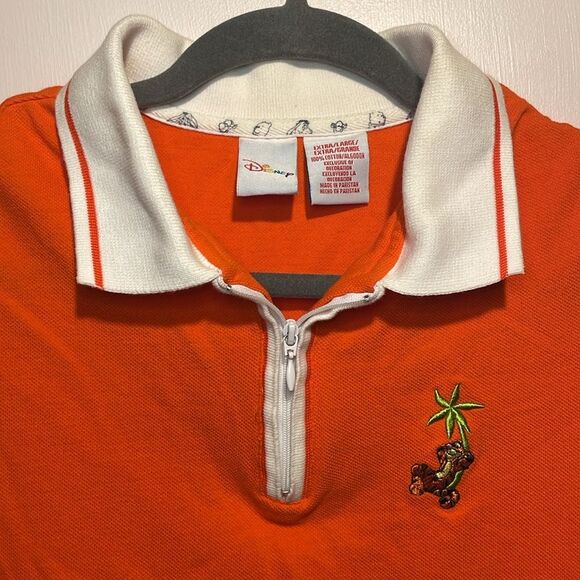 Disney- Vintage Neon Orange Tigger Design Collared Embroidered Vest- XL - Picture 3 of 6